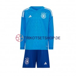Deutschland World Cup 2022 Torwart Kinder Trikotset Heim Langarm