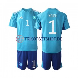 Deutschland Manuel Neuer 1 World Cup 2022 Torwart Kinder Trikotset Heim Kurzarm
