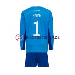 Deutschland Manuel Neuer 1 World Cup 2022 Torwart Kinder Trikotset Heim Langarm