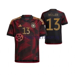 Deutschland Thomas Muller 13 World Cup 2022 Herren Trikot Auswärts Kurzarm