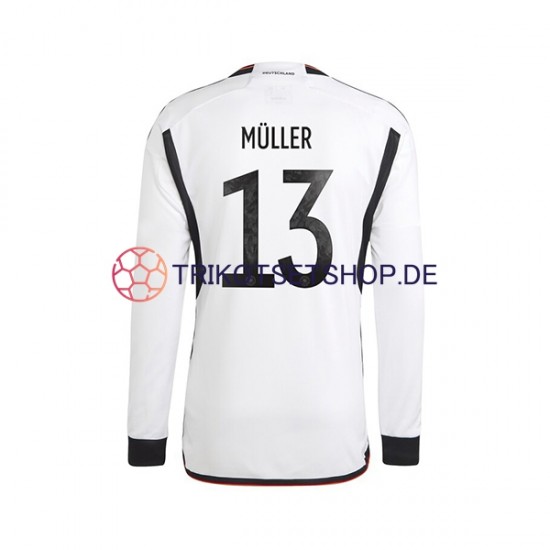 Deutschland Thomas Muller 13 World Cup 2022 Herren Trikot Heim Langarm