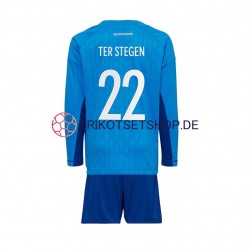 Deutschland ter Stegen 22 World Cup 2022 Torwart Kinder Trikotset Heim Langarm