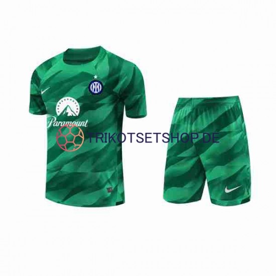 Inter Mailand 2023-2024 Torwart Kinder Trikotset Auswärts Kurzarm
