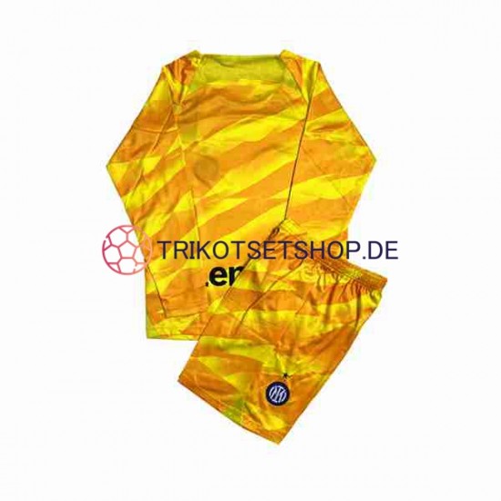 Inter Mailand 2023-2024 Torwart Kinder Trikotset Heim Langarm