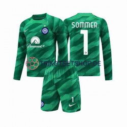 Inter Mailand Sommer 1 2023-2024 Torwart Kinder Trikotset Auswärts Langarm