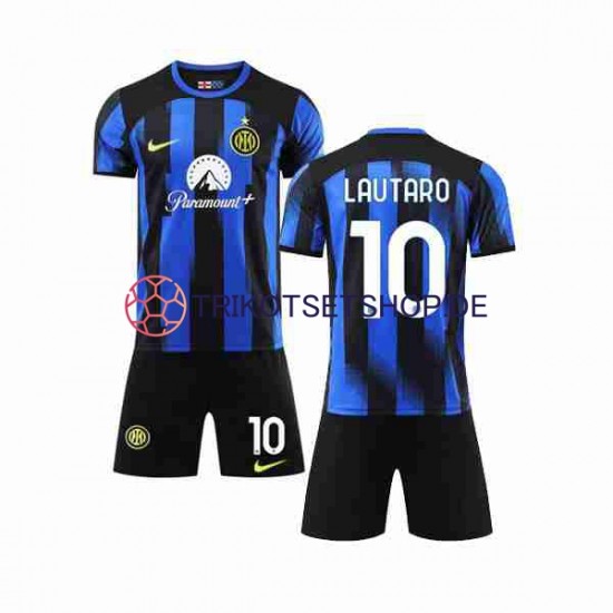 Inter Mailand Lautaro Martinez 10 2023-2024 Kinder Trikotset Heim Kurzarm