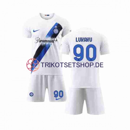 Inter Mailand Lukaku 90 2023-2024 Kinder Trikotset Auswärts Kurzarm