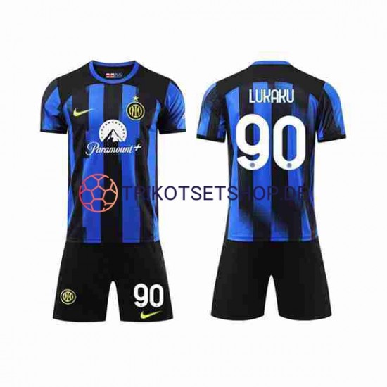 Inter Mailand Lukaku 90 2023-2024 Kinder Trikotset Heim Kurzarm