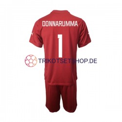 Italien Donnarumma 1 2022-2023 Torwart Kinder Trikotset Auswärts Kurzarm