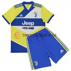 Juventus Turin 2021-2022 Kinder Trikotset Ausweich Kurzarm
