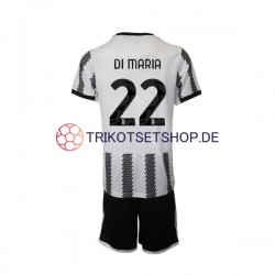 Juventus Turin Di Maria 22 2022-2023 Kinder Trikotset Heim Kurzarm