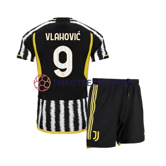USA Juventus Turin Dn Vlahovic 9 2023-2024 Kinder Trikotset Heim Kurzarm