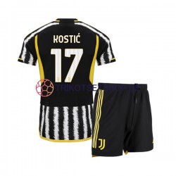 Juventus Turin Filip Kostic 17 2023-2024 Kinder Trikotset Heim Kurzarm