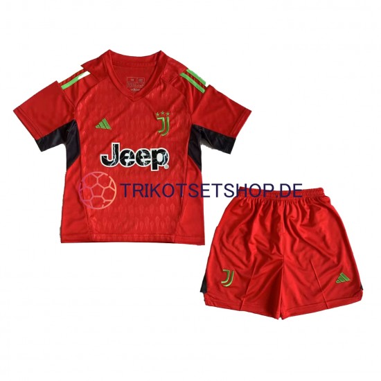Juventus Turin 2023-2024 Torwart Kinder Trikotset Auswärts Kurzarm