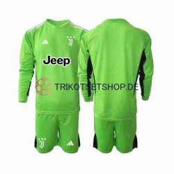 Juventus Turin 2023-2024 Torwart Kinder Trikotset Ausweich Langarm