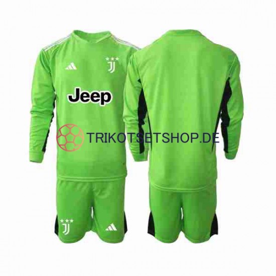 Juventus Turin 2023-2024 Torwart Kinder Trikotset Ausweich Langarm