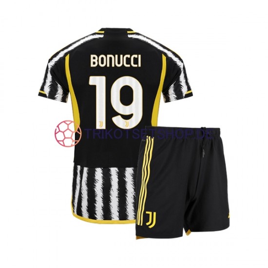 Juventus Turin Leonardo Bonucci 19 2023-2024 Kinder Trikotset Heim Kurzarm