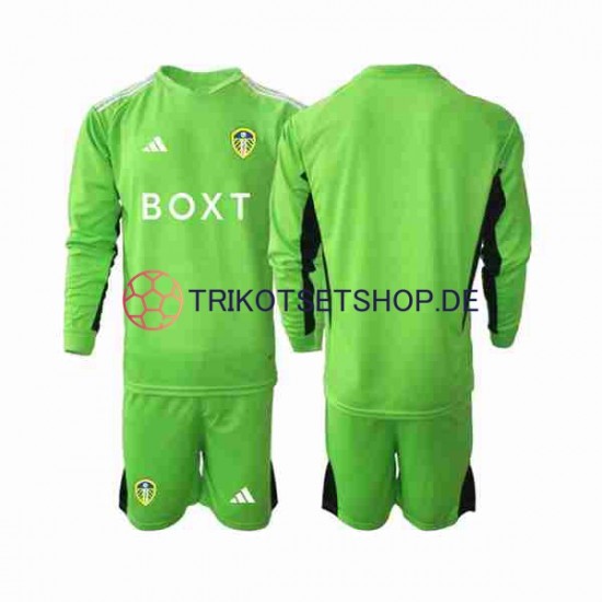 Leeds United 2023-2024 Torwart Kinder Trikotset Heim Langarm