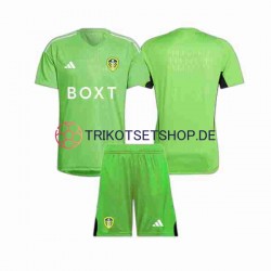 Leeds United 2023-2024 Torwart Kinder Trikotset Heim Kurzarm