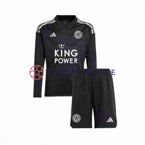 Leicester City 2023-2024 Torwart Kinder Trikotset Ausweich Langarm