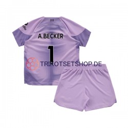 Liverpool Alisson Becker 1 2022-2023 Torwart Kinder Trikotset Heim Kurzarm
