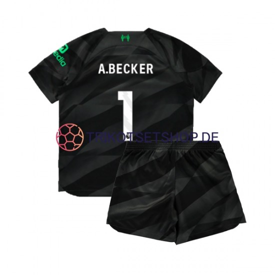 Liverpool A.Becker 1 2023-2024 Torwart Kinder Trikotset Auswärts Kurzarm