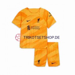 Liverpool 2023-2024 Torwart Kinder Trikotset Ausweich Kurzarm