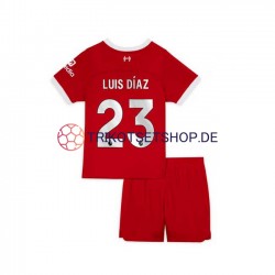 Liverpool Luis Diaz 23 2023-2024 Kinder Trikotset Heim Kurzarm