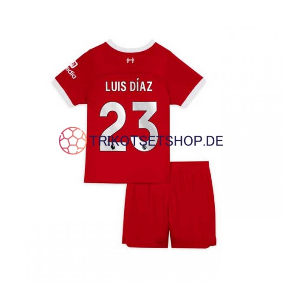 Liverpool Luis Diaz 23 2023-2024 Kinder Trikotset Heim Kurzarm