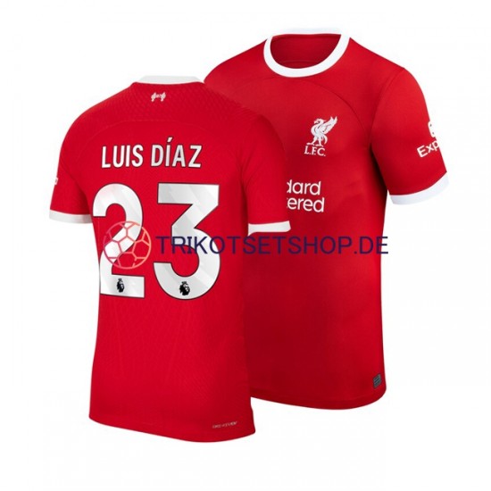 Liverpool Luis Diaz 23 2023-2024 Herren Trikot Heim Kurzarm