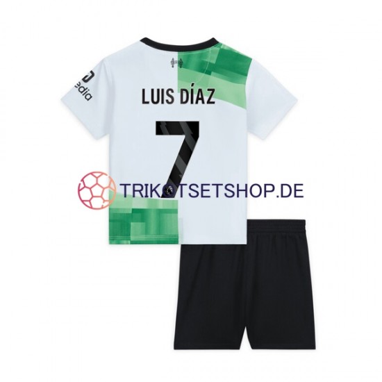 Liverpool Luis Diaz 7 2023-2024 Kinder Trikotset Auswärts Kurzarm