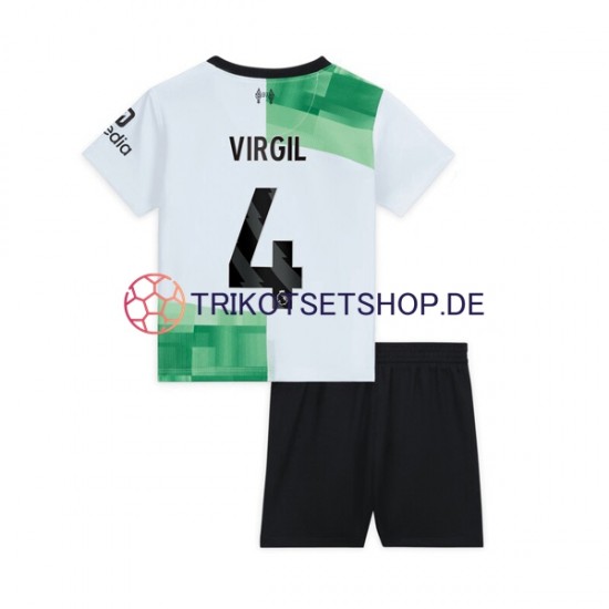 Liverpool Virgil van Dijk 4 2023-2024 Kinder Trikotset Auswärts Kurzarm