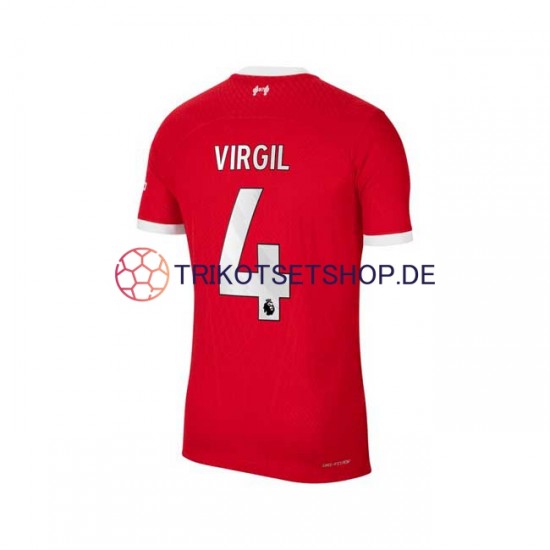 Liverpool Virgil van Dijk 4 2023-2024 Herren Trikot Heim Kurzarm