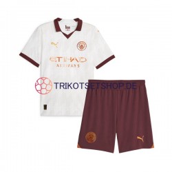 Manchester City 2023-2024 Kinder Trikotset Auswärts Kurzarm