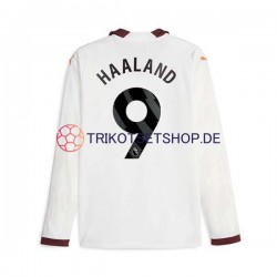 Manchester City Erling Haaland 9 2023-2024 Herren Trikot Auswärts Langarm