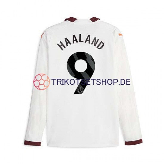 Manchester City Erling Haaland 9 2023-2024 Herren Trikot Auswärts Langarm