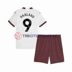 Manchester City Erling Haaland 9 2023-2024 Kinder Trikotset Auswärts Kurzarm
