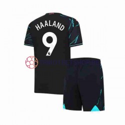 Manchester City Erling Haaland 9 2023-2024 Kinder Trikotset Ausweich Kurzarm