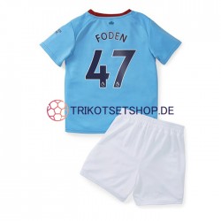 Manchester City Foden 47 2022-2023 Kinder Trikotset Heim Kurzarm
