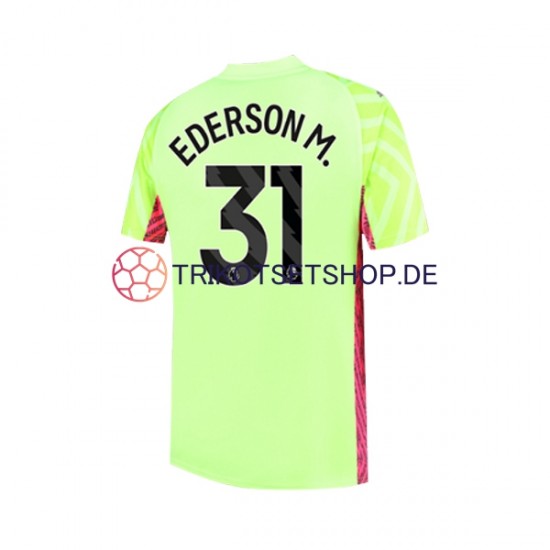 Manchester City Ederson Moraes 31 2023-2024 Torwart Herren Trikot Ausweich Kurzarm