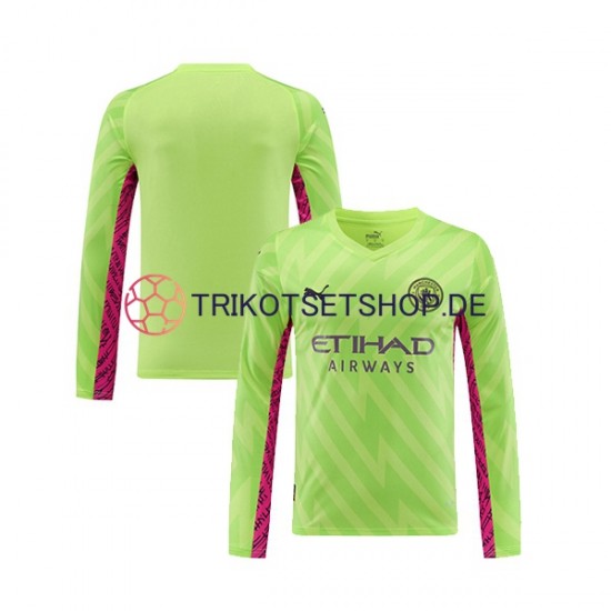 Manchester City 2023-2024 Torwart Herren Trikot Ausweich Langarm