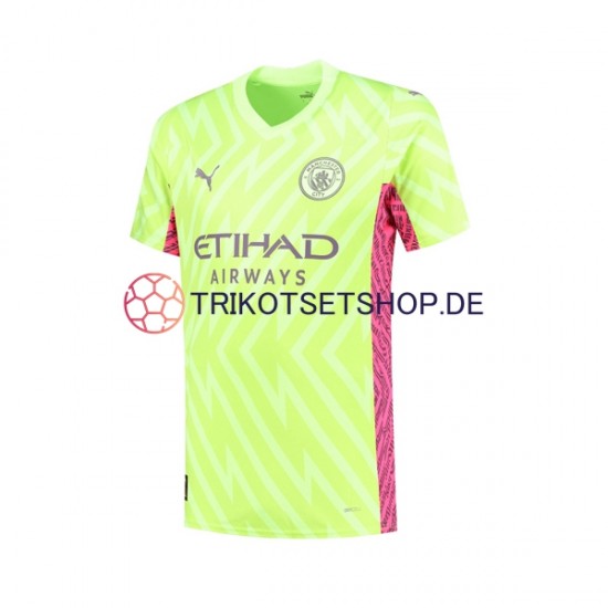 Manchester City 2023-2024 Torwart Herren Trikot Ausweich Kurzarm
