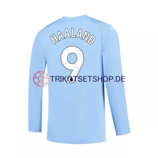 Manchester City Haaland 9 2023-2024 Herren Trikot Heim Langarm