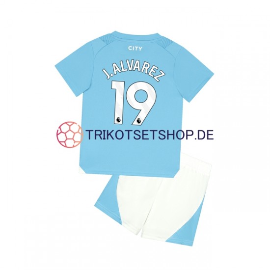 Manchester City J. ALVAREZ 19 2023-2024 Kinder Trikotset Heim Kurzarm
