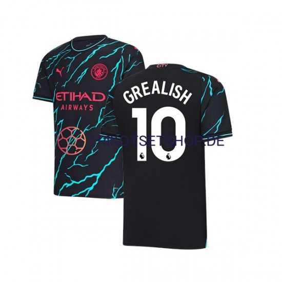 Manchester City Jack Grealish 10 2023-2024 Herren Trikot Ausweich Kurzarm