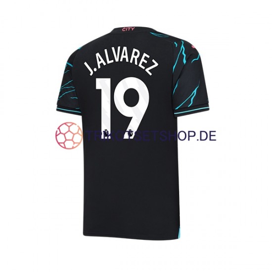 Manchester City Julian Alvarez 19 2023-2024 Herren Trikot Ausweich Kurzarm