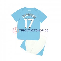 Manchester City Kevin De Bruyne 17 2023-2024 Kinder Trikotset Heim Kurzarm