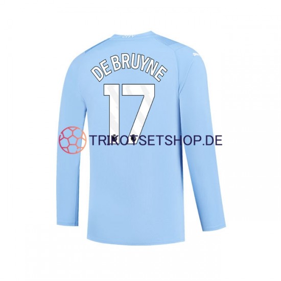 Manchester City Kevin De Bruyne 17 2023-2024 Herren Trikot Heim Langarm