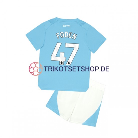 Manchester City Phil Foden 47 2023-2024 Kinder Trikotset Heim Kurzarm