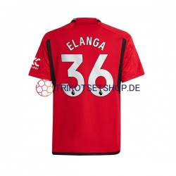 Manchester United Anthony Elanga 36 2023-2024 Herren Trikot Heim Kurzarm